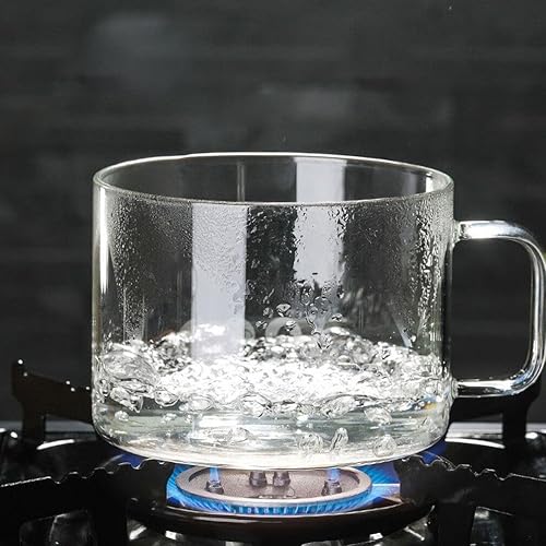 Miniatura 6 de DOITOOL Ollas de vidrio transparente para cocinar en la estufa, cacerola de vidrio transparente con tapa y asa para fideos de pasta, sopa, leche