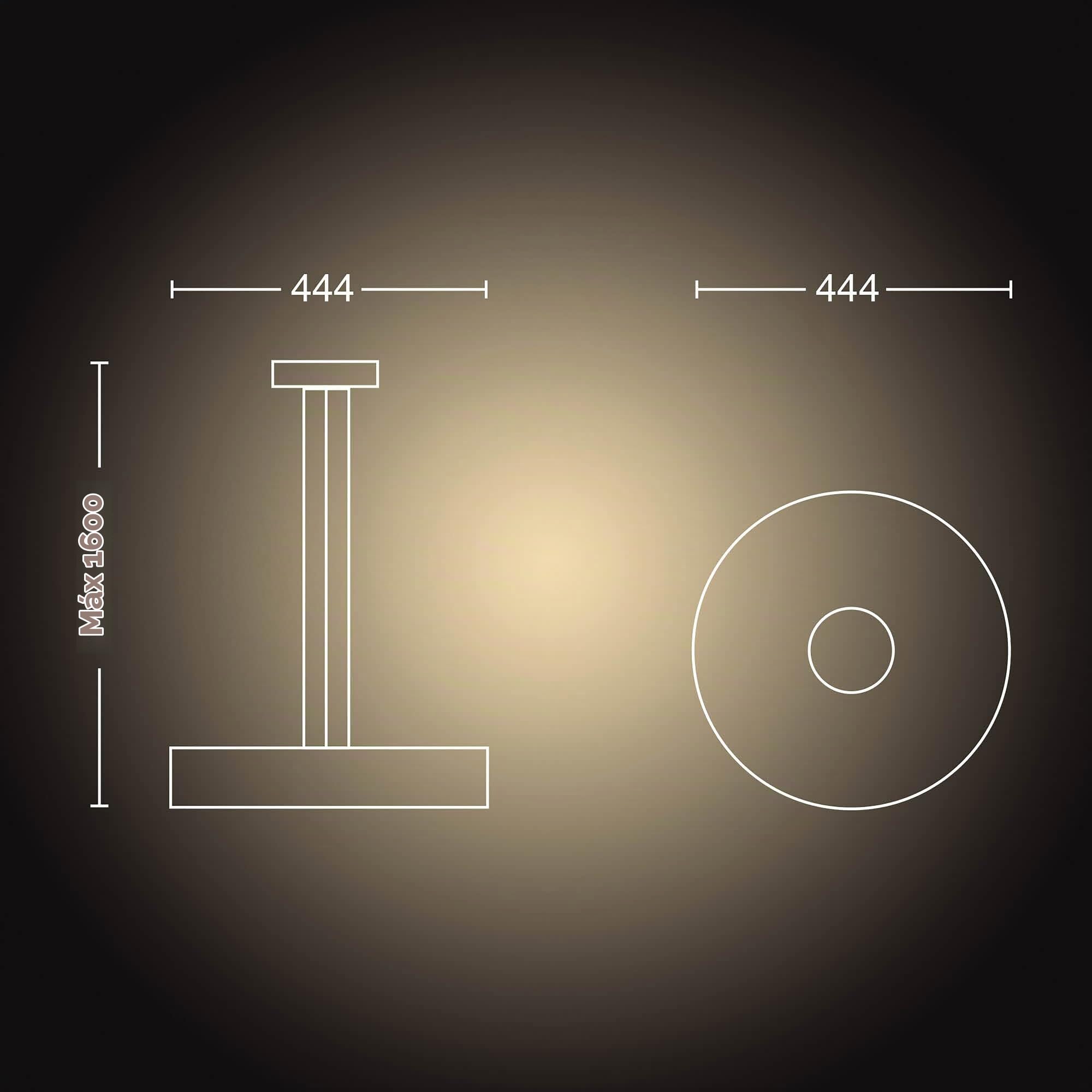 Philips Hue – Lámpara inteligente, Hue Fair, Lámpara Colgante LED Inteligente, Luz Blanca de cálida a fría, Compatible con Alexa y Google Home, Color Blanco