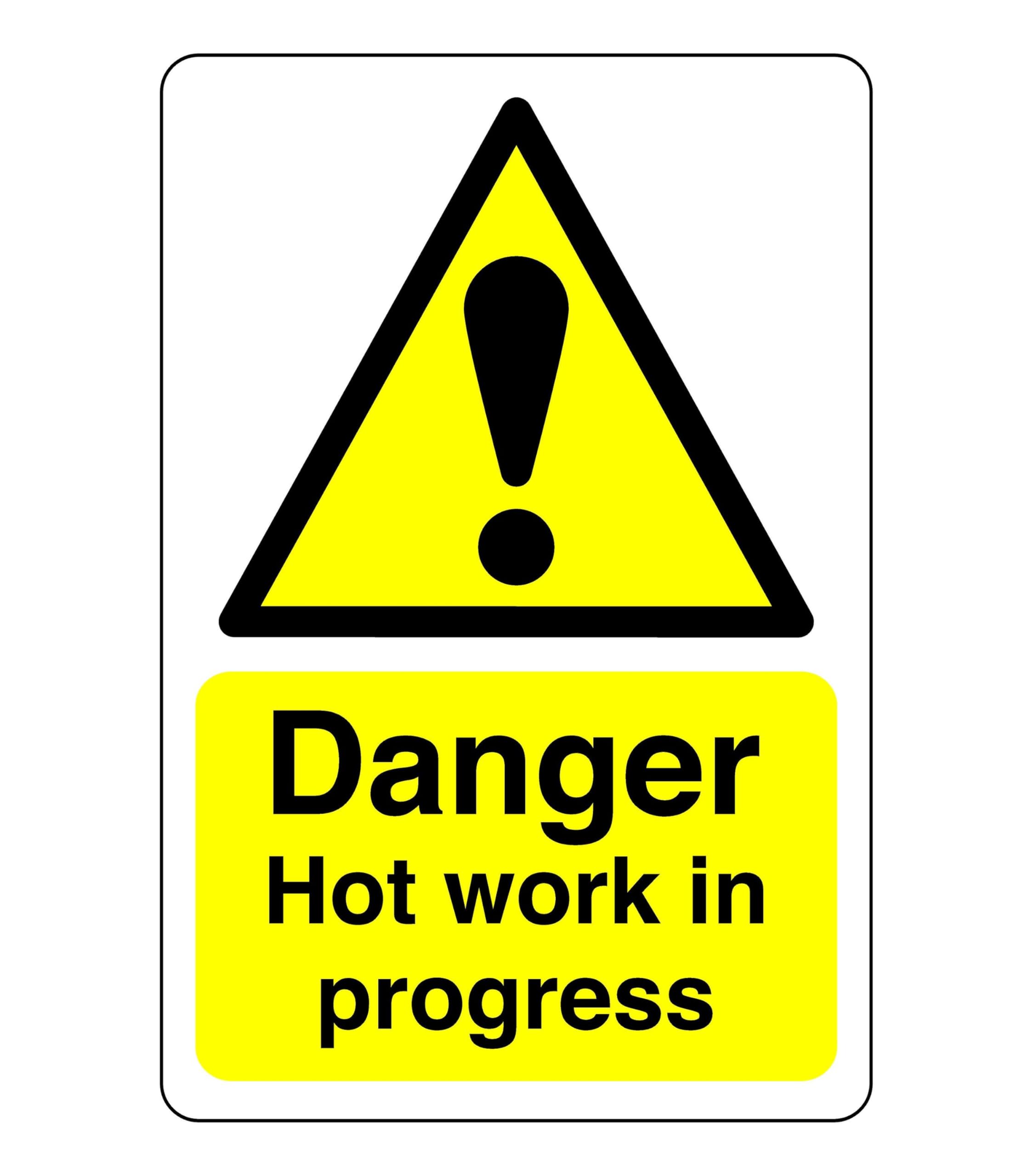 Safety First Display LTD Caution work in progress - 1.2mm Rigid plastic for indoor/outdoor usage (400mm x 300mm) Viewing Distance within 14m.