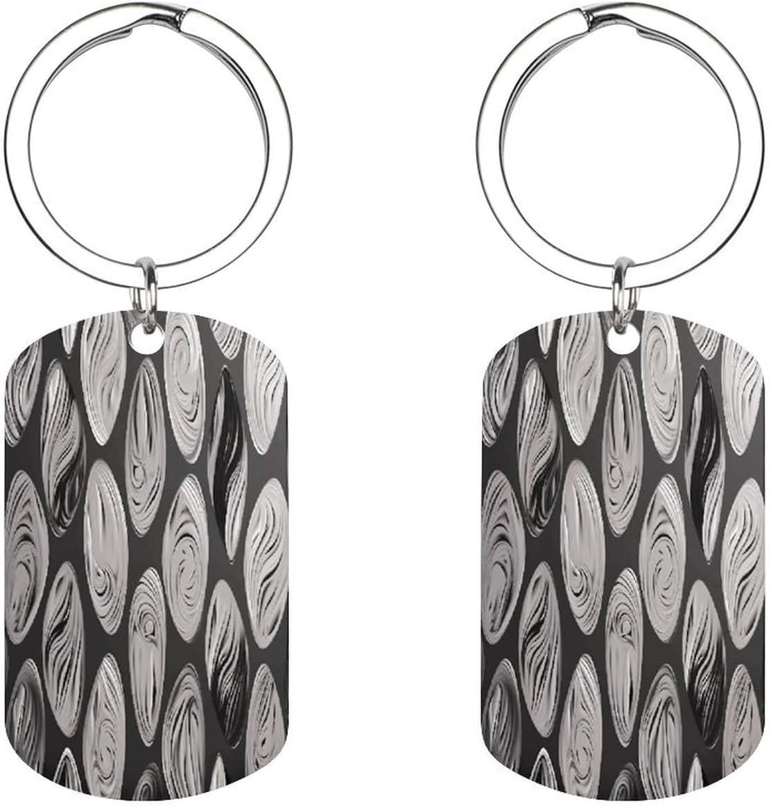 Metal Keychain with Pictures Keyring Fashion Key Chain Ring Clip