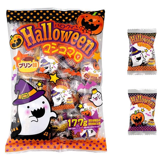 Amazon.co.jp: やおきん ハロウィンマシュマロ プリン味 [1袋 177g入