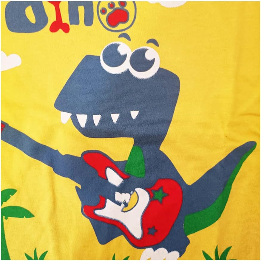 Toddler Boys T-shirts and Shorts 4 Pcs Dinosaur Short Set Summer Clothes Outfit - Image 6