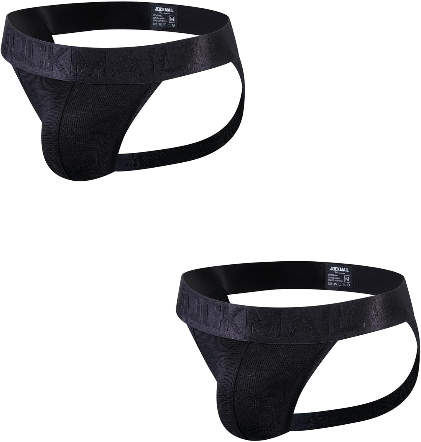 JOCKMAIL Mens Jock strap Underwear Athletic Supporter Performance Jockstrap Elastic 2 Pack