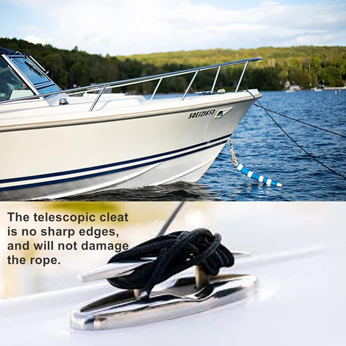 Pull Up Boat Cleats 316 Stainless Steel Hidden Flush Mount 6 Inch Retractable Boat Claet, Marine Cleat Pop Up Boat Cleats,Popup Cleat Yacht Marine Boat Dock Cleats Dock Boat Deck Cleat