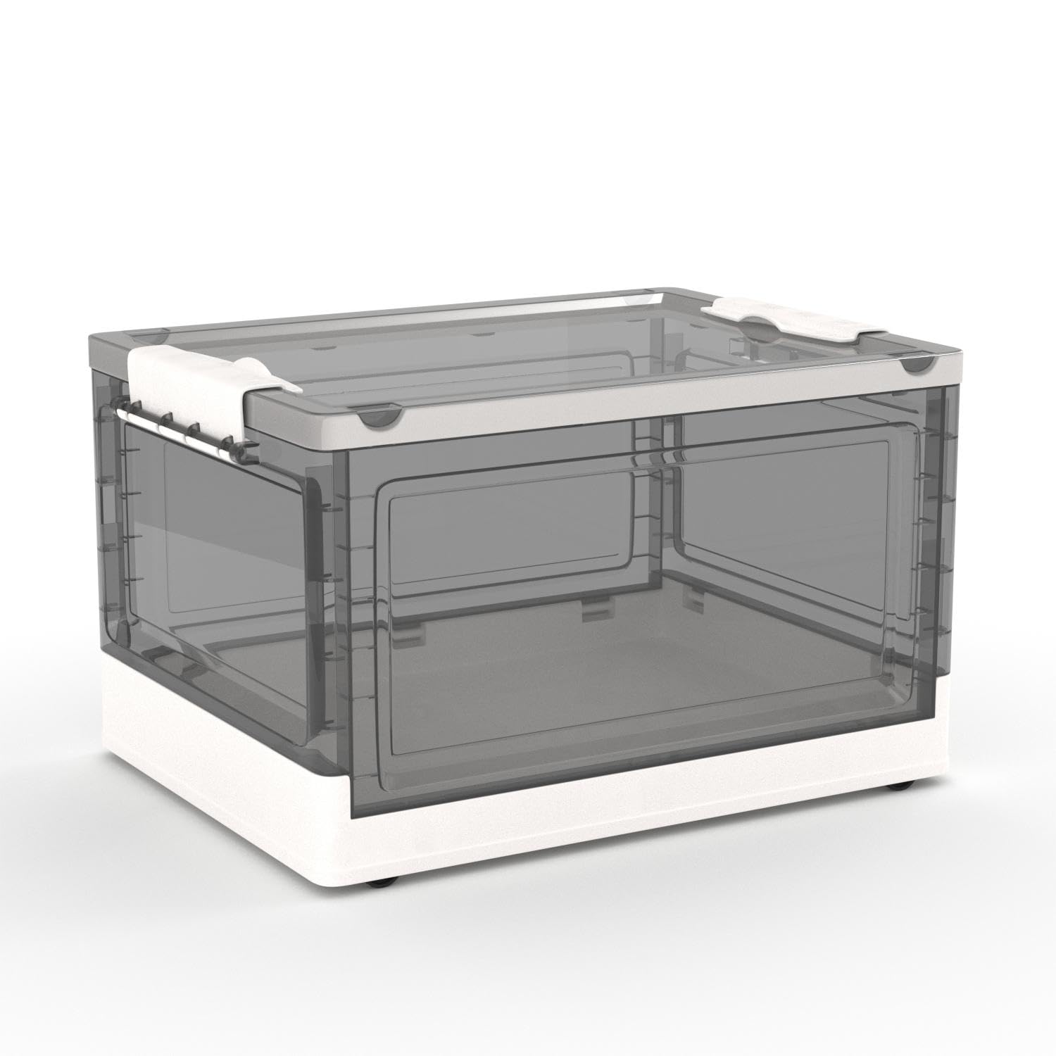 Gingull Storage Bins with Lids, 15 * 11.5 * 9.5 inch Open the Door Upwards, Closet Organizers and Storage Bins Plastic Collapsible Apartment Essentials under Bed Storage Home Clothes Toy Storage