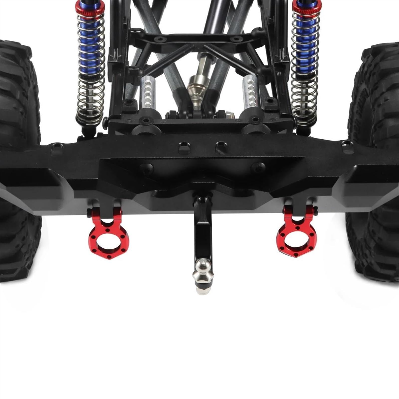 KEEDA Ganchos De Remolque RC – 2 Grilletes Metálicos Para Coches 1/10, Compatibles Con TRX4, SCX10, CC01, D90, TF2 (Rojo)