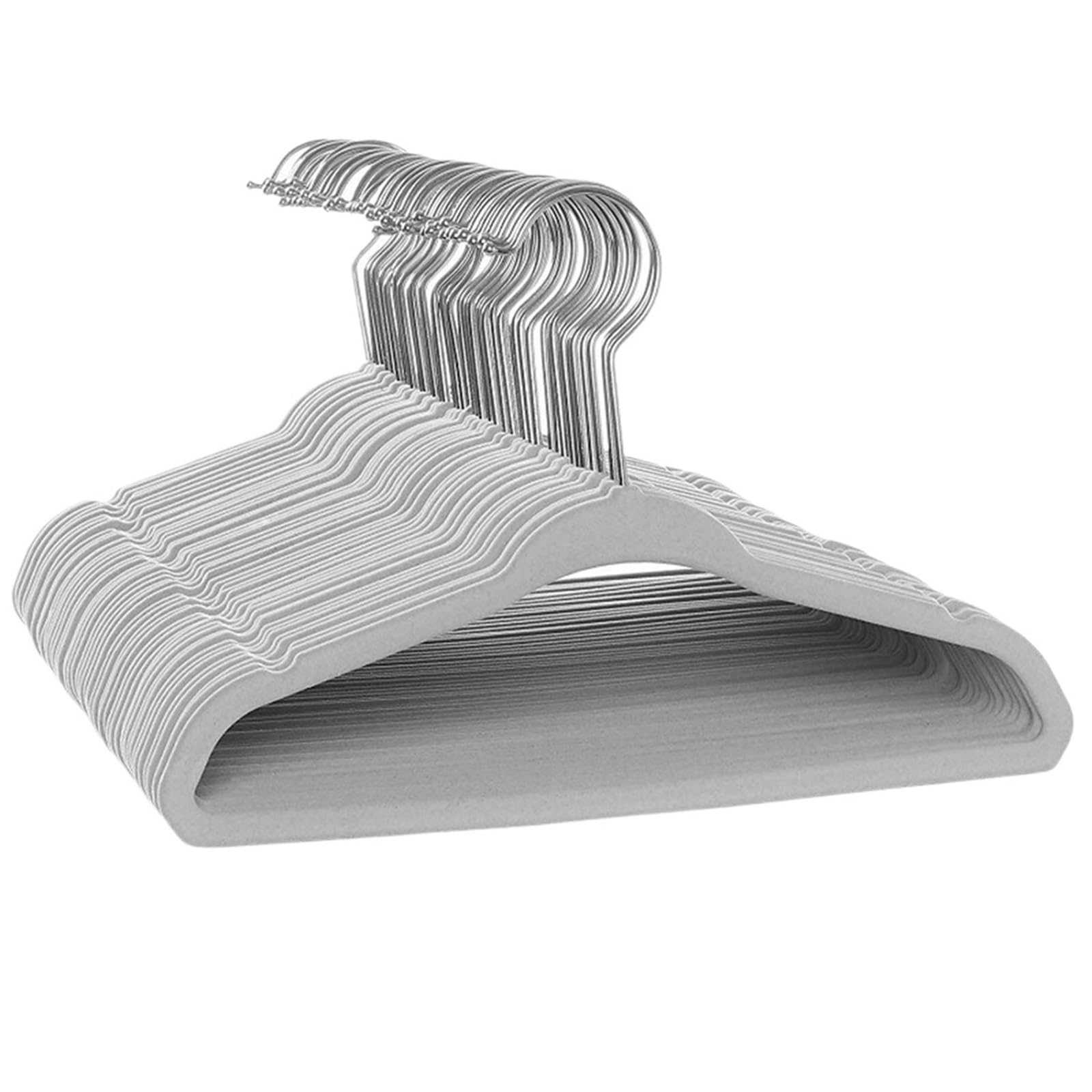 Hanger 10 Non-Slip Velvet Hangers Space Saving 360 Degree Swivel Hook Flocked Felt Clothes Drying Rack(Color-2)
