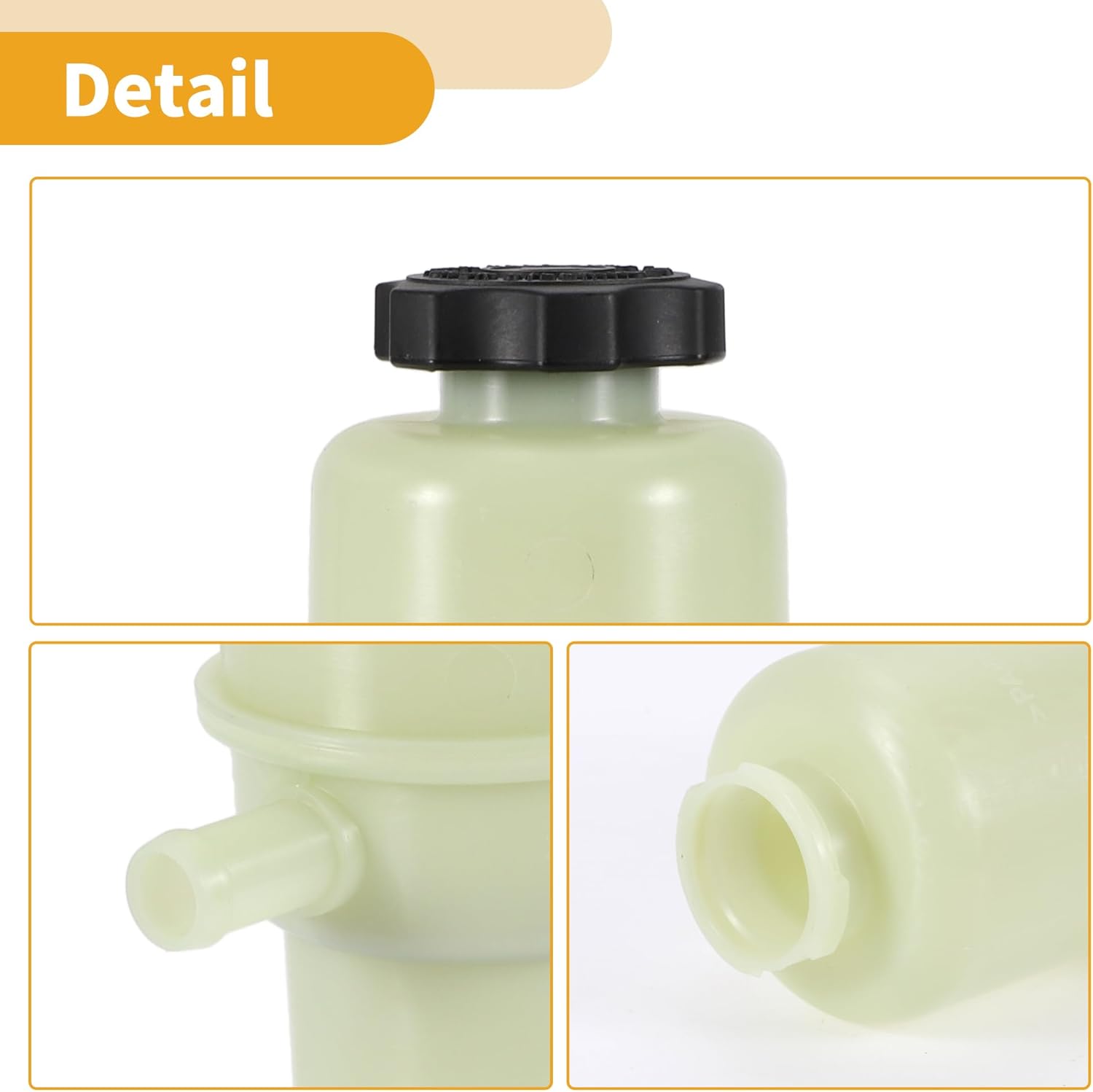 Power Steering Reservoir - No.68193090AA Car Automotive Power Steering Tank - for Ram 2500 2013-2019 Plastic White - 1 Pc