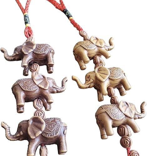 Miniatura 2 de Adorno colgante de elefante feliz, accesorios de espejo retrovisor, decoración de espejo de automóvil, decoraciones colgantes para espejo