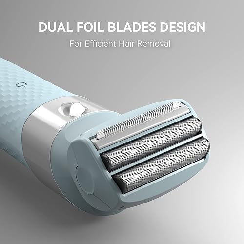 Miniatura 3 de Maquinilla de afeitar eléctrica 3 en 1 para mujer, afeitadora eléctrica de doble lámina para mujer, cara, piernas, axilas, recortadora de bikini