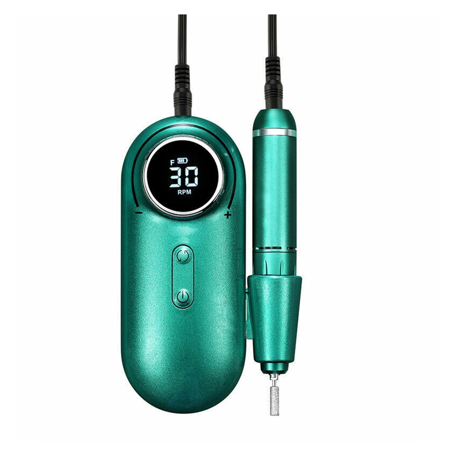 Fresa per Unghie, Nuovo Design Nail Drill 30000 RPM Electric Sander Equipment Display HD Macchina for manicure for unghie Set di tornio professionale(Groen)