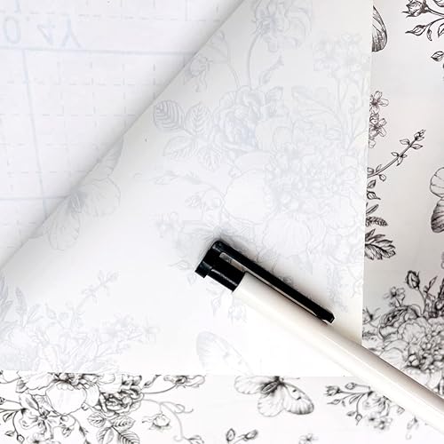Miniatura 6 de SimpleLife4U Revestimiento de estante fácil de aplicar, papel decorativo extraíble para muebles para espacios de trabajo, mesas de sofá, mariposas