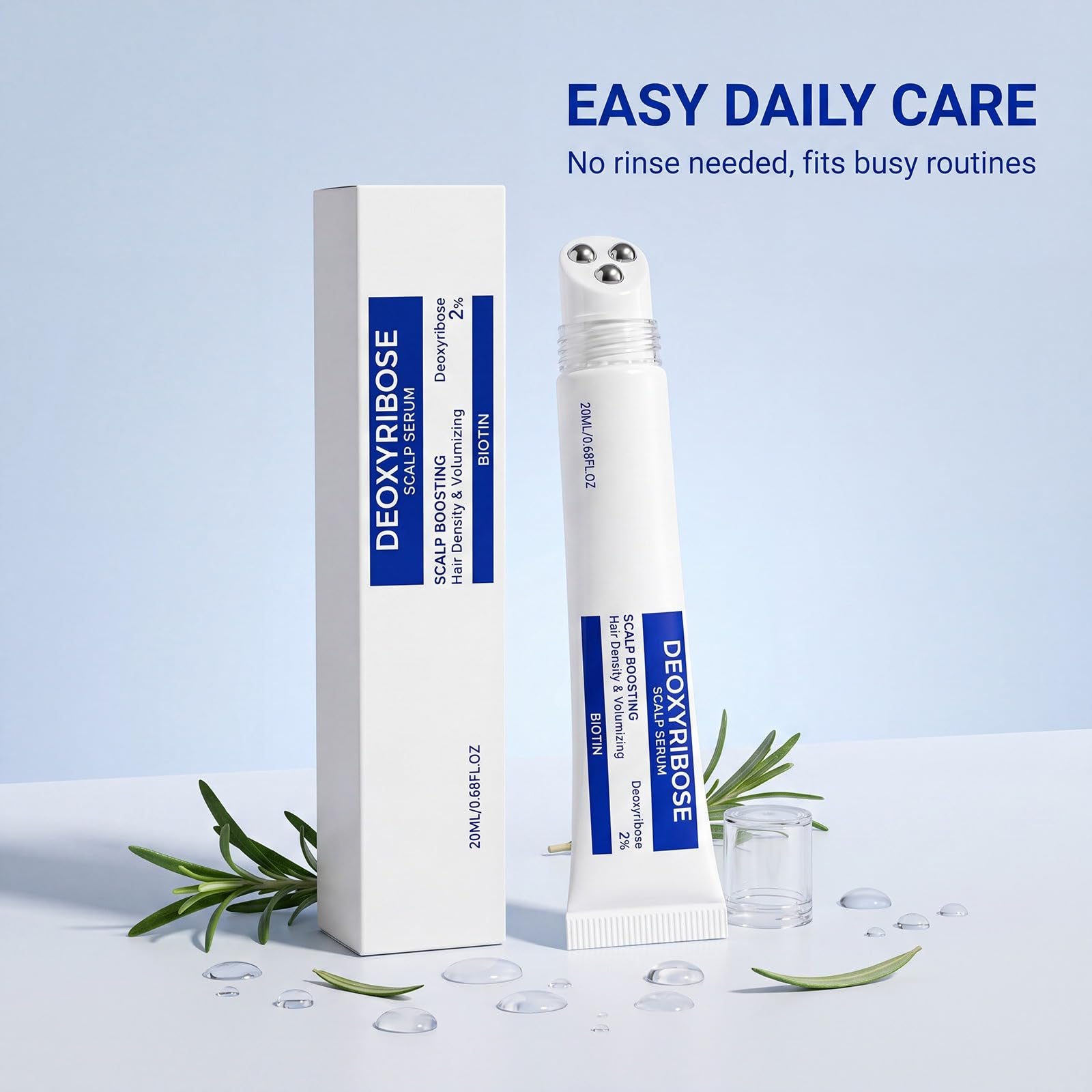 2% Deoxyribose Roll-On Scalp Serum Hair Density Care For Men And Women 20ml