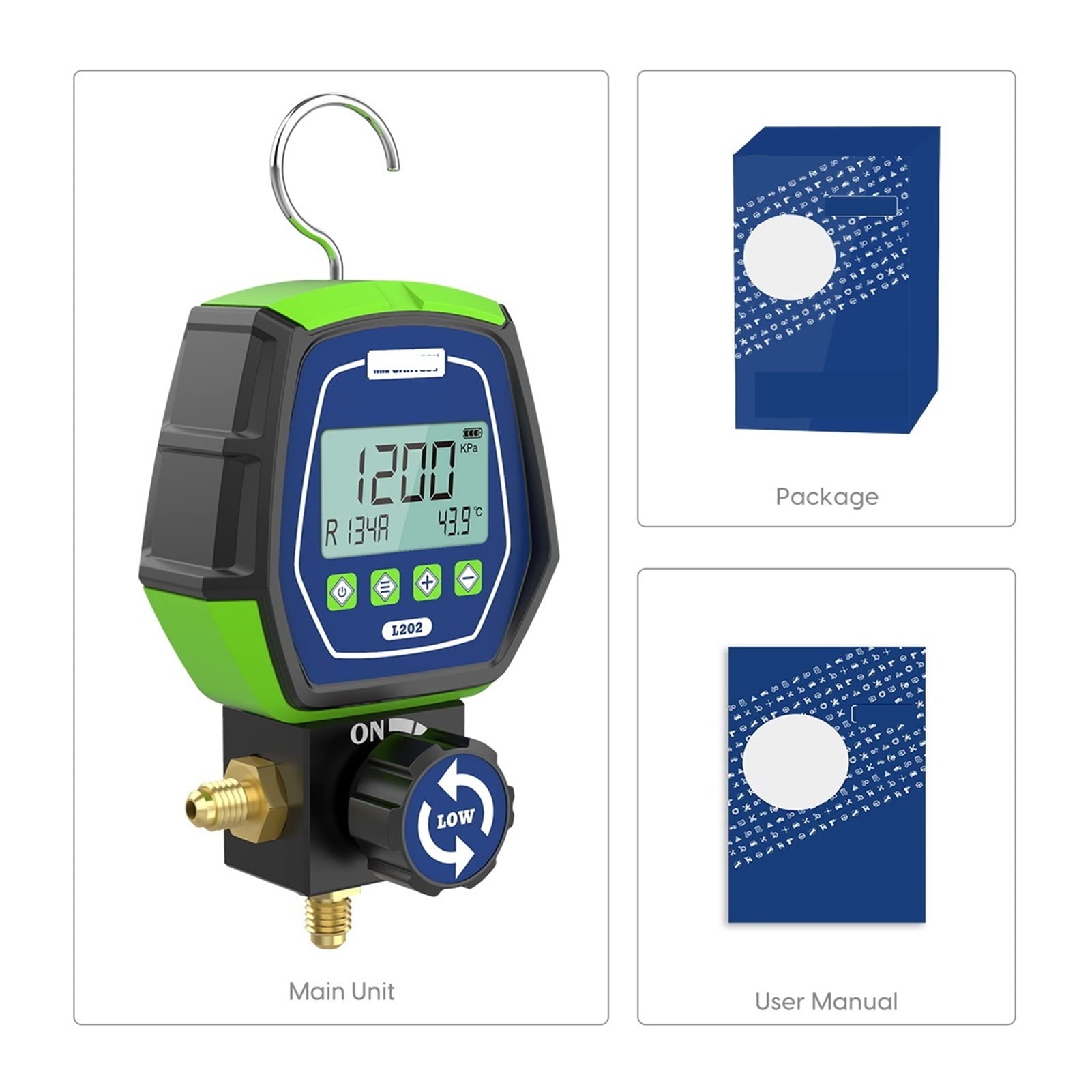 DY517A Refrigerat Digital Manifold Gauge Meter Refrigerant HVAC Vacuum Double Pressure Leak Temperature Tester Cold Storage - 34 - View #6