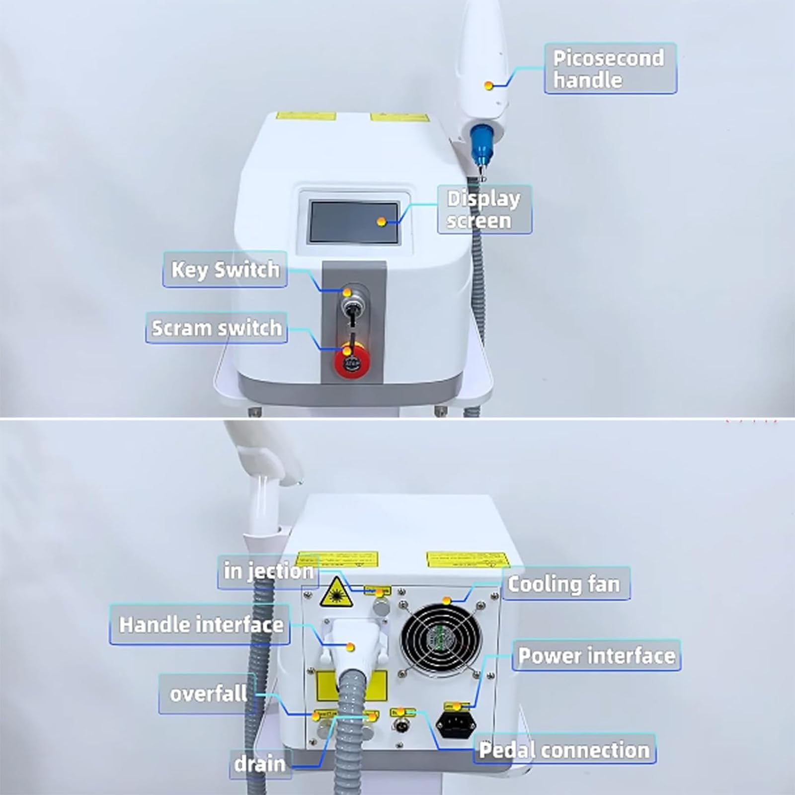 Professionelles Laser Tattoo Entfernung, Laser Maschine, Tattoo Entfernungsgerät, Augenbrauen Tattoo, Lippentattoo, Augenentfernung, Pigmentflecken entfernen, Kühlsystem