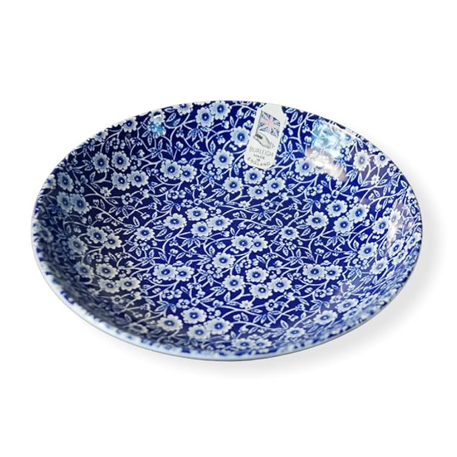 未使用 ビンテージ レトロ BLUE CALICO ブルーキャリコ 中皿 6枚 楽天市場】Calico ブルーキャリコ バーレイ社 カップ＆ソーサー