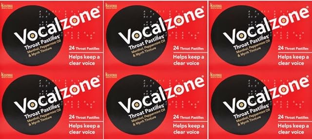 Vocalzone Original | Sore Throat Relief Pastilles | Multi-Pack (6 x 24)