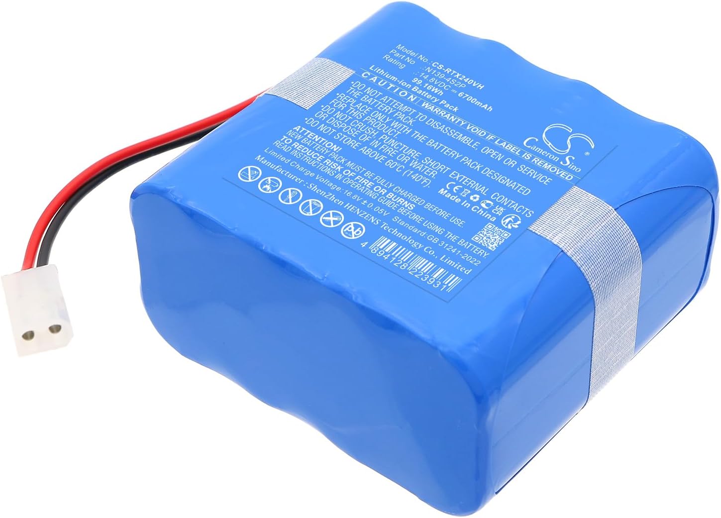 Battery for Rowenta RR9695WH, X-Plorer Serie 240 AI, X-Plorer Serie 240+ AI PN:Rowenta N139-4S2P, SS-2230003459 6700mAh / 99.16Wh