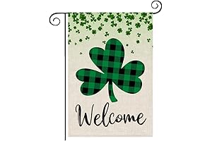 Saint Patrick's Day Shamrock Garden Flag