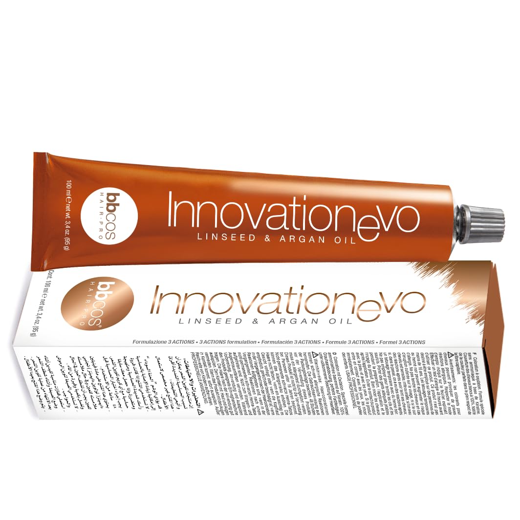 Innovation Evo Permanent Hair Color Cream, Long Lasting 100% Cover of White Hair Innovative Formula With Linseed & Argan Oil Hair Color Tube (10/0, Platinum Blond)