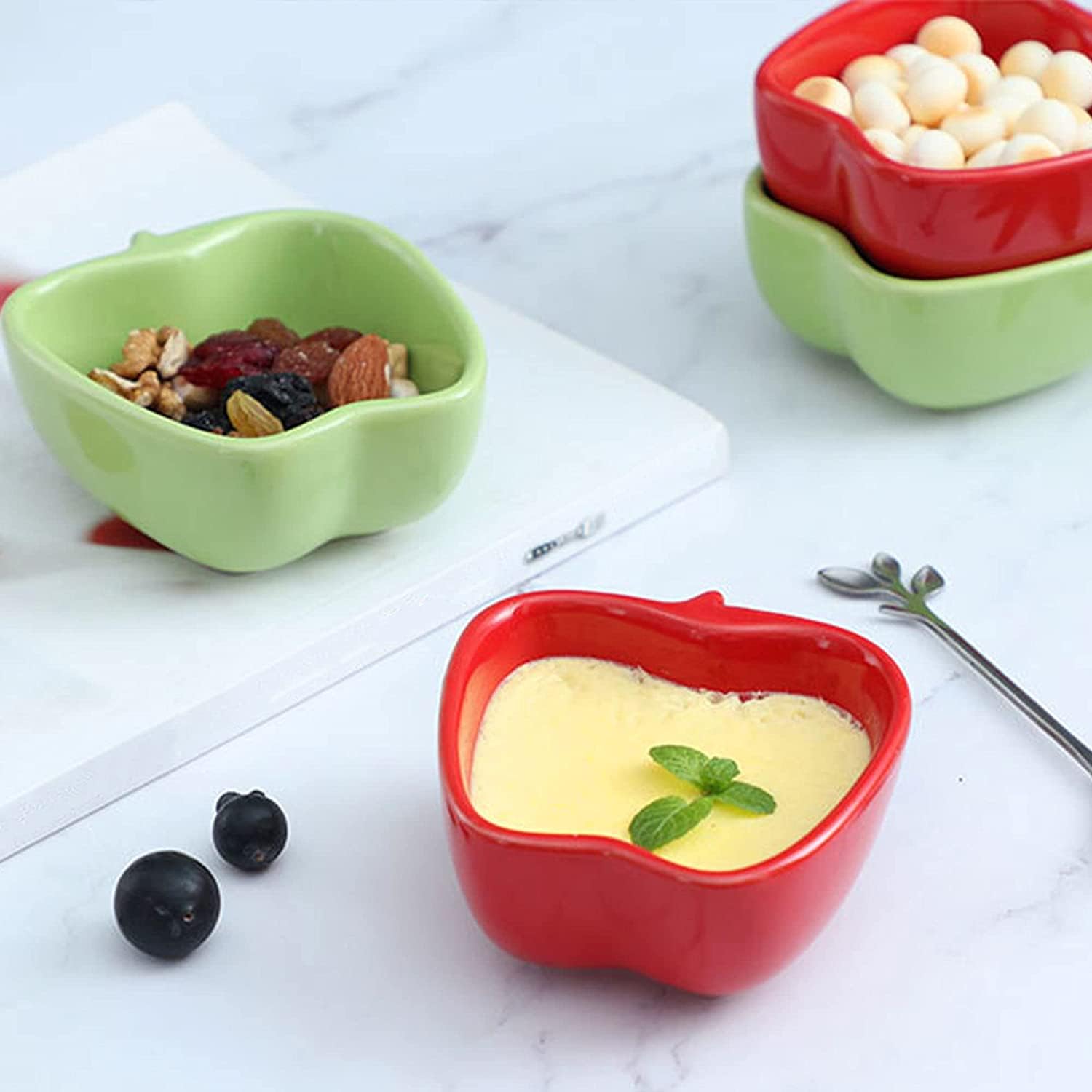 vajilla de cerámica, Plato de sopa, Plato de cena, Taza de sopa, Juego de ramequines, 120 ml, Ramekins de Creme Brulee, Plato de soufflé Platos a prueba de horno, Ramekins de soufflé, Ramekins for fre