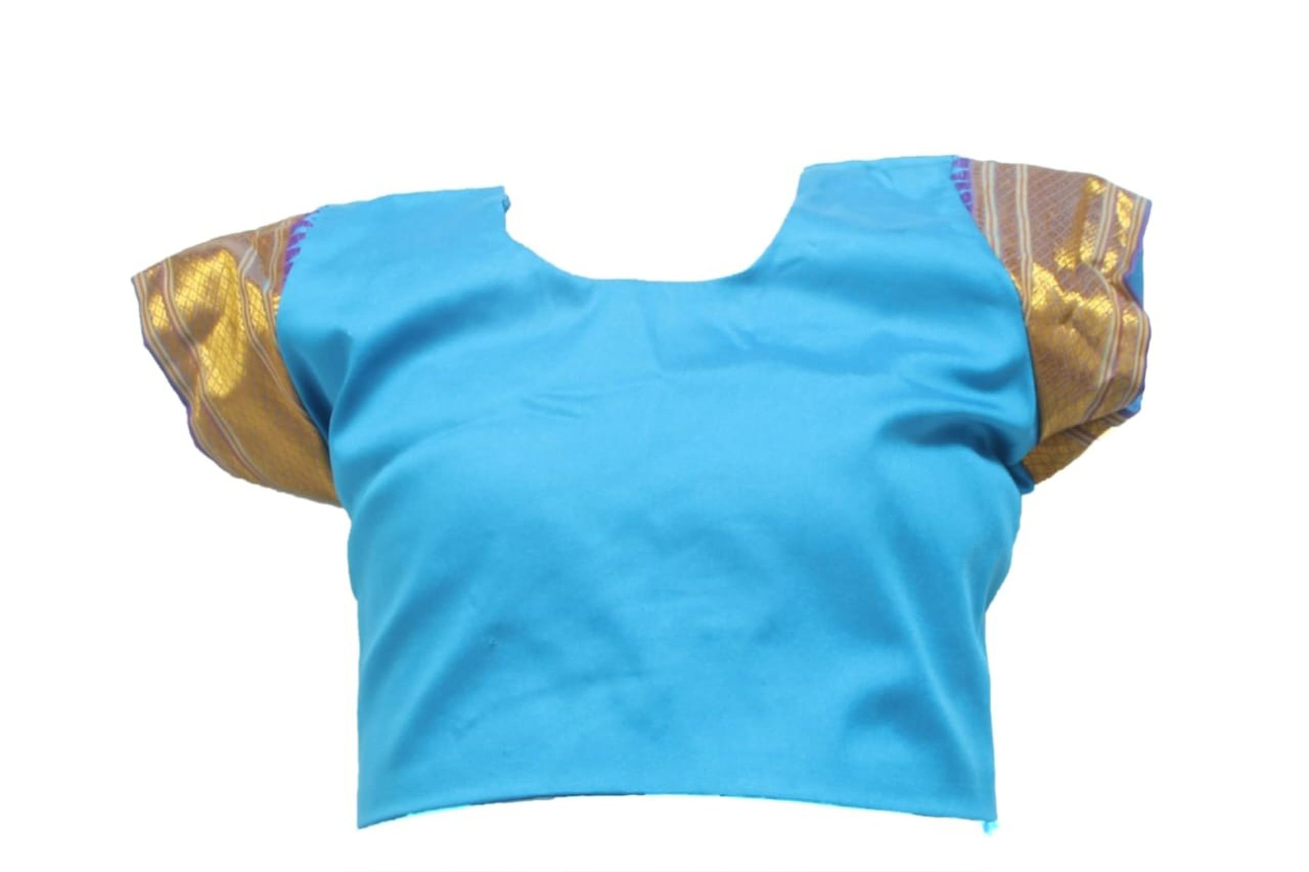 Mastani Nauwari Saree for Baby/Childs/Girls (1-2, Classic, Sky Blue) 1