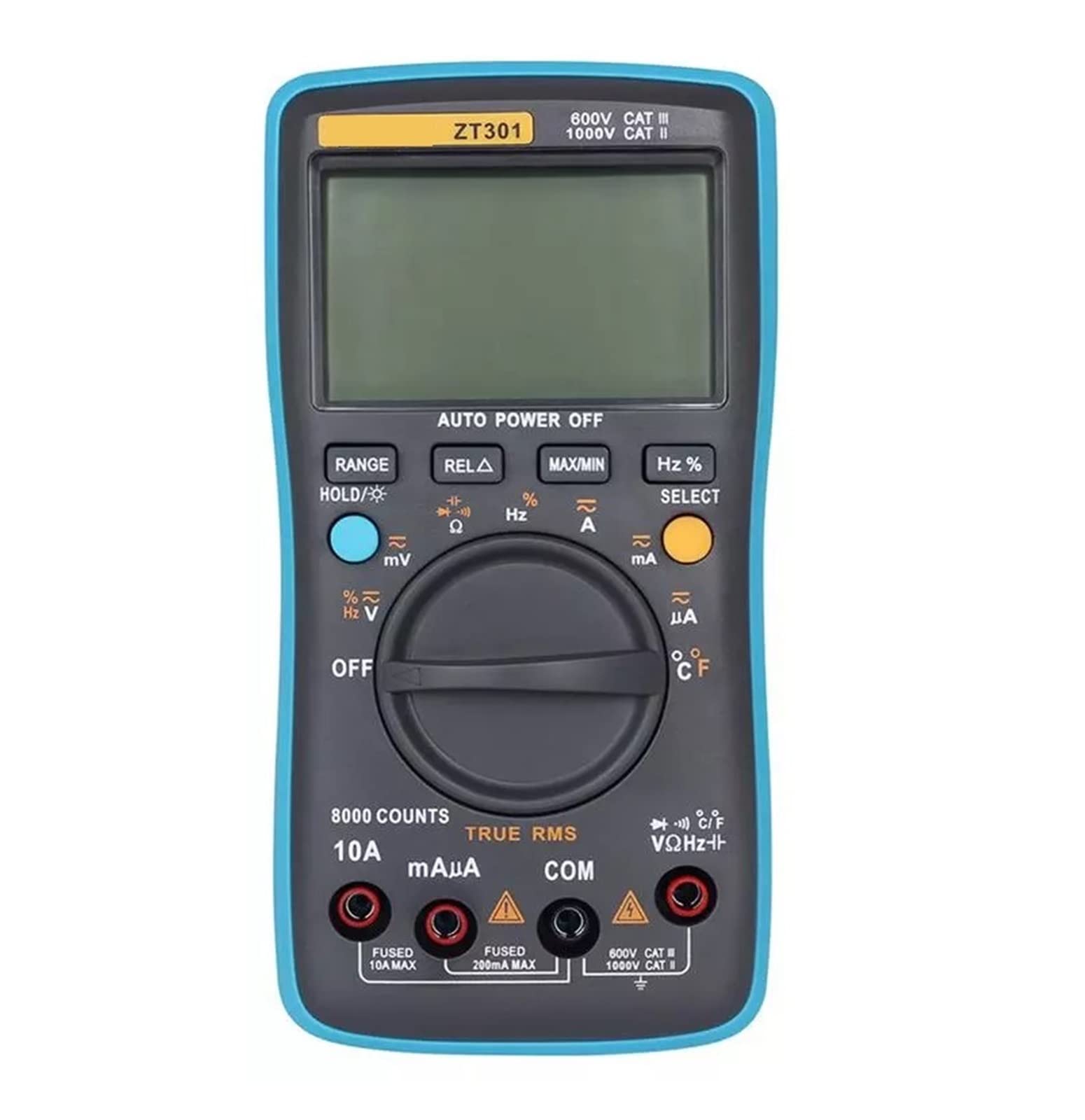 Multímetro Digital Inteligente Recargable Multímetro Digital ZT301, 8000 recuentos, probador de capacitancia de Temperatura de Voltaje multifunción, medidor de Voltaje portátil