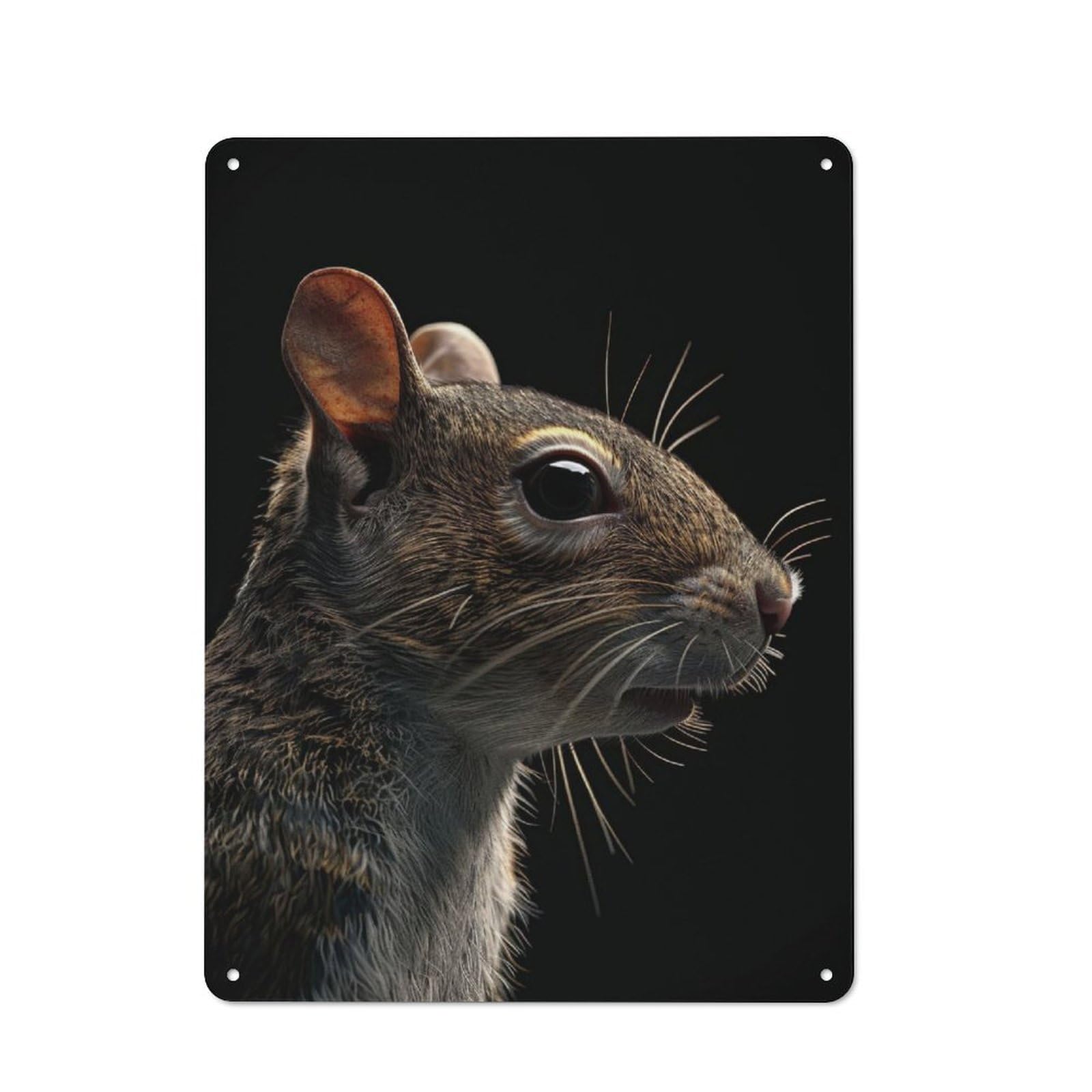 Retro Squirrel Metal Gift Sign 40x30cm, Home Wall Decor for Flat, Dorm Room, Lounge Or Cafe
