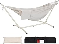 Vista 23 de Lazy Daze Hammocks Hamaca doble con soporte de acero que ahorra espacio de 9 pies, incluye funda de transporte portátil, capacidad de 450 libras