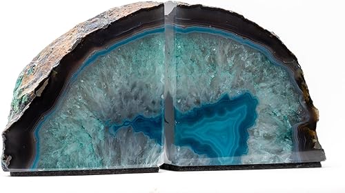 Miniatura 7 de DesertUSA Sujetalibros de ágata, sujetalibros de geoda pulida, sujetalibros de cristal, sujetalibros hechos de piedra, sujetalibros decorativos,