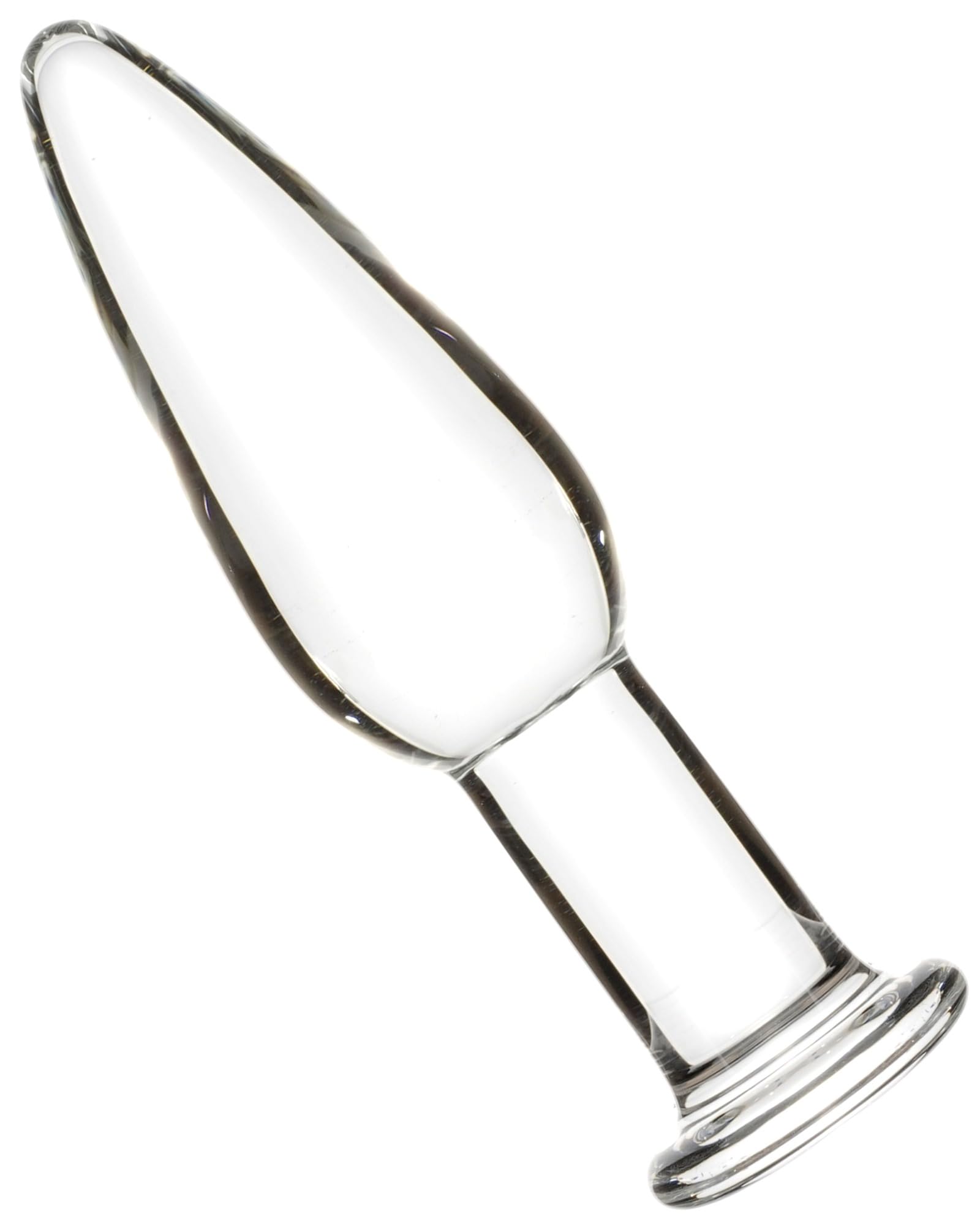 LEEWEDENG Glass Butt Plugs 4 92 in Crystal Anal Trainer Bum Plug with Long Neck Sex Toy for