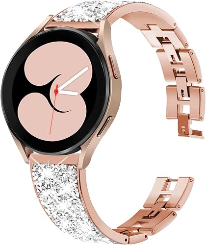 Correas compatibles con Samsung Galaxy Watch 66 Classic  55 Pro  44 Classic  3 1.614 in  Active 2, correa de repuesto de metal de acero inoxidable