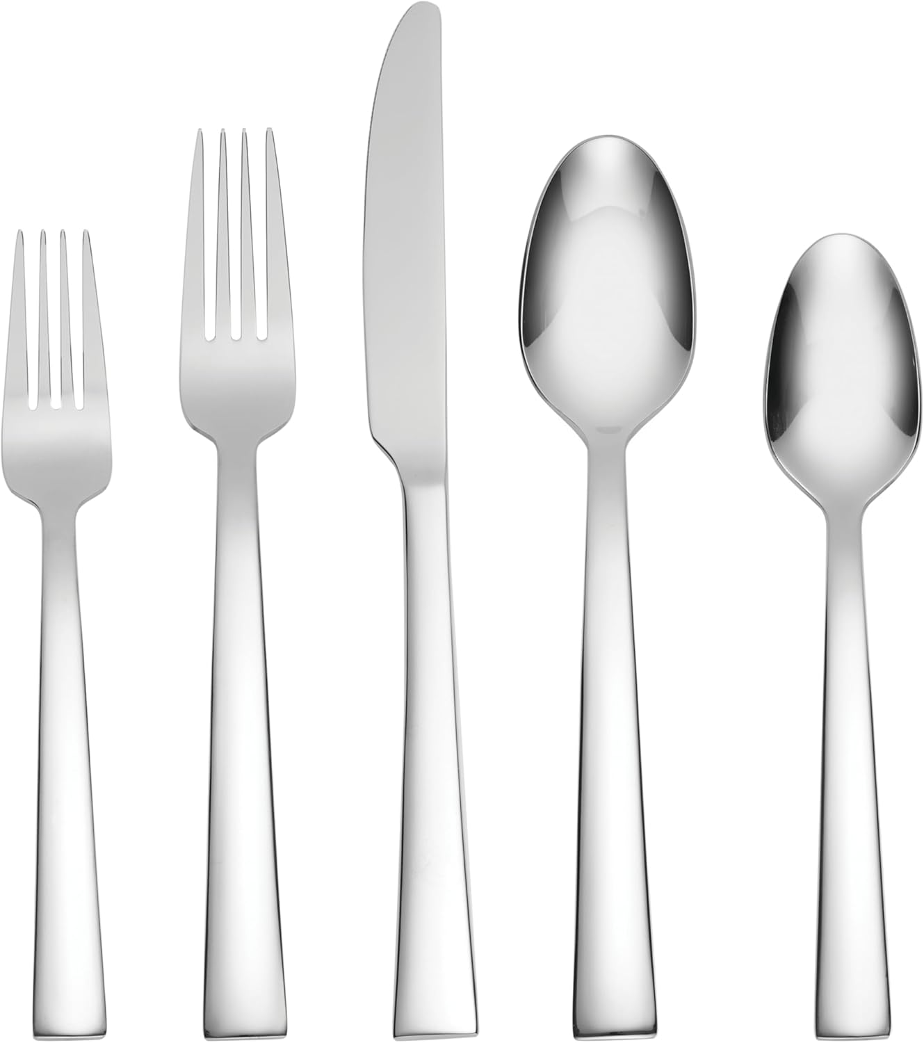 Oneida Silverware Set, Madison Avenue 45-Piece Everyday Flatware Set For 8, Service For 8, Stainless Steel Serving Utensils Sets, Serving Spoons, Kitchen and Dining, Forks and Spoons Sets (45 Piece)