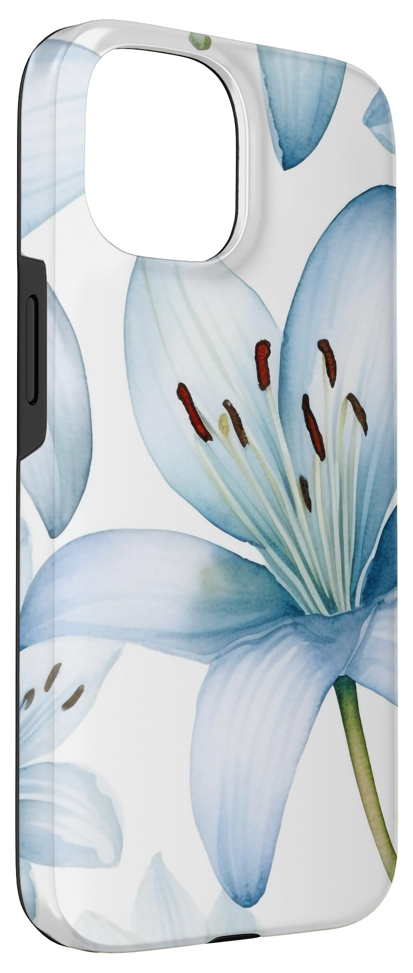 Amazon.com: Cute Lilies Pattern Baby Blue Lily Flower Case for