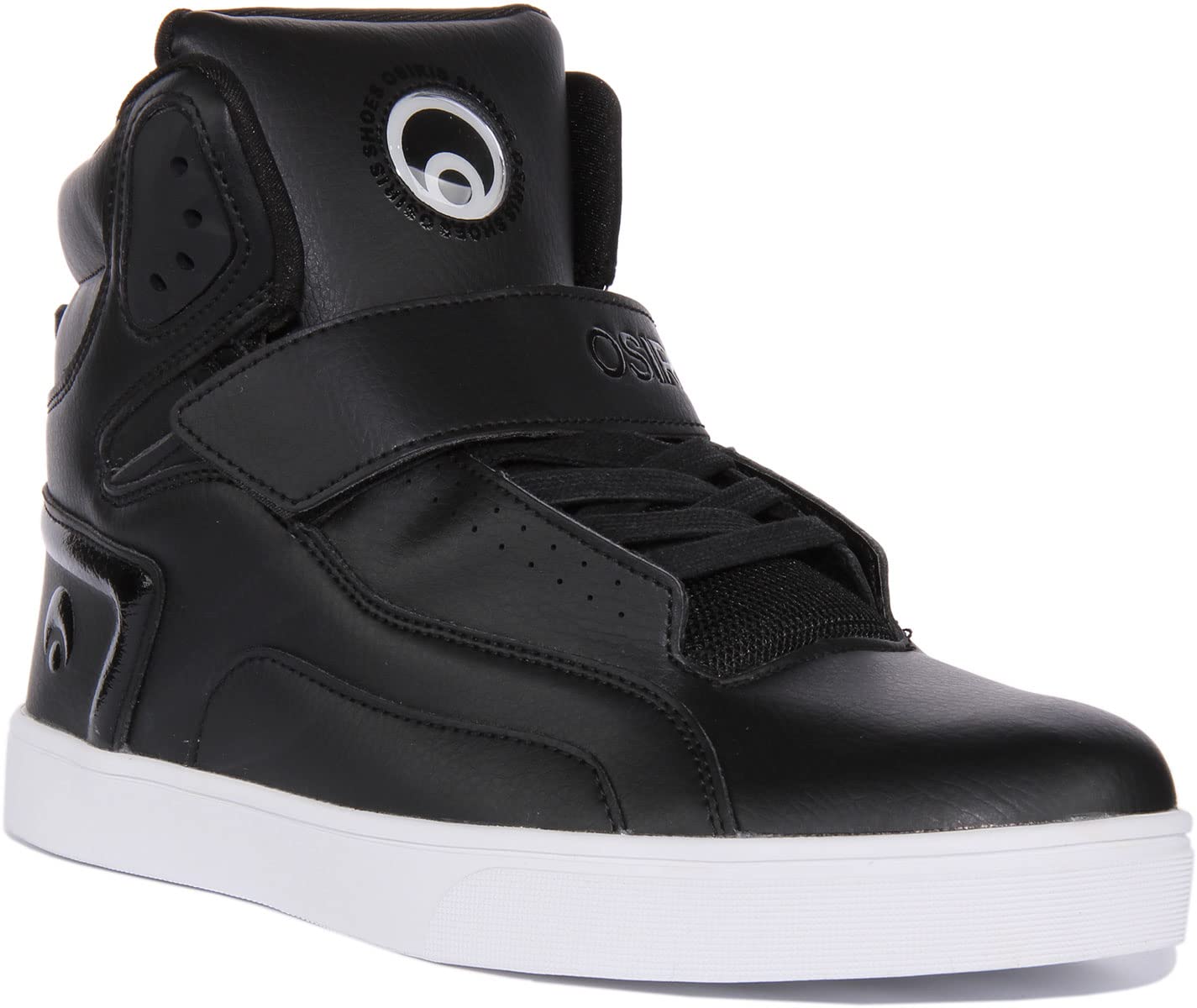 Osiris® Rize Ultra Walking Shoes for Men – Synthetic Upper – Textile Construction – Crew Height – Round Toe Black/White 9 D - Medium