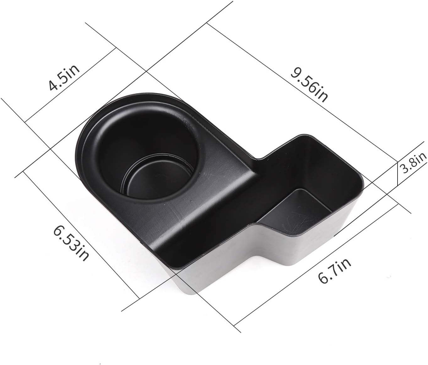 JeCar Gear Shifter Storage Box Manual Transmission Side Storage Tray Interior Accessories for 2011-2019 Jeep Grand Cherokee WK2, Black