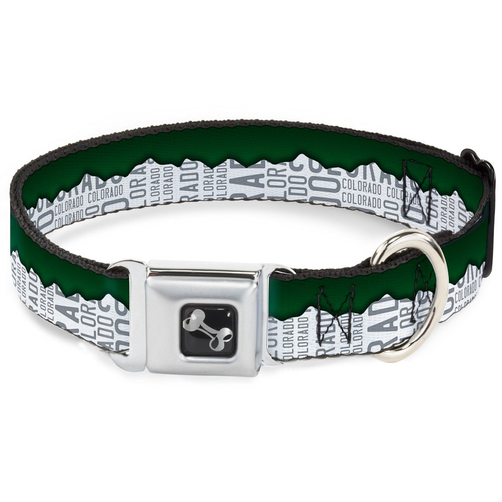 Collier de chien ajustable Buckle Down Colorado avec boucle robuste os