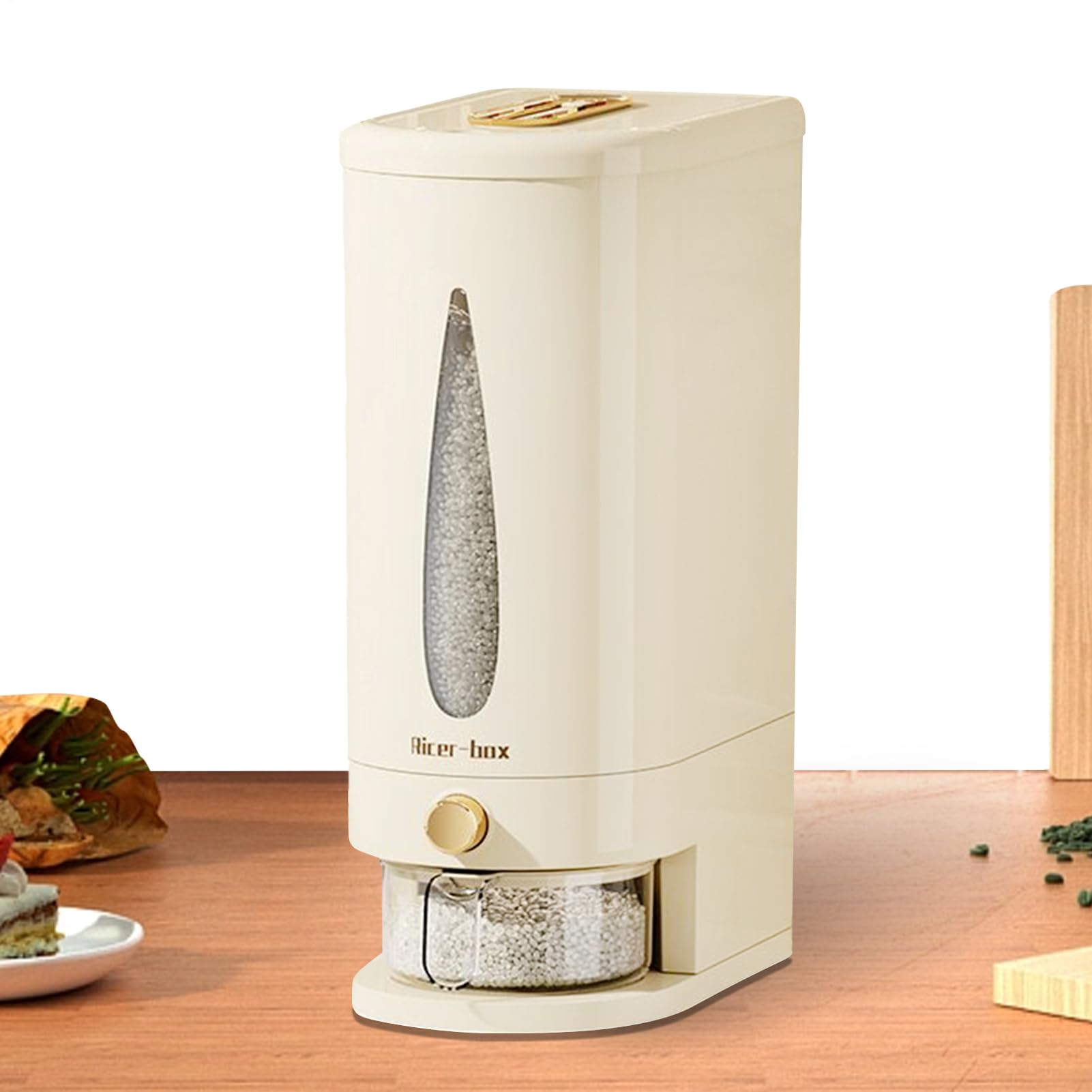 Generico Contenitore per Riso - Dispensatore Cereali Per Dispensa,Organizzazione Dispensa Cucina Per Cereali Secchi