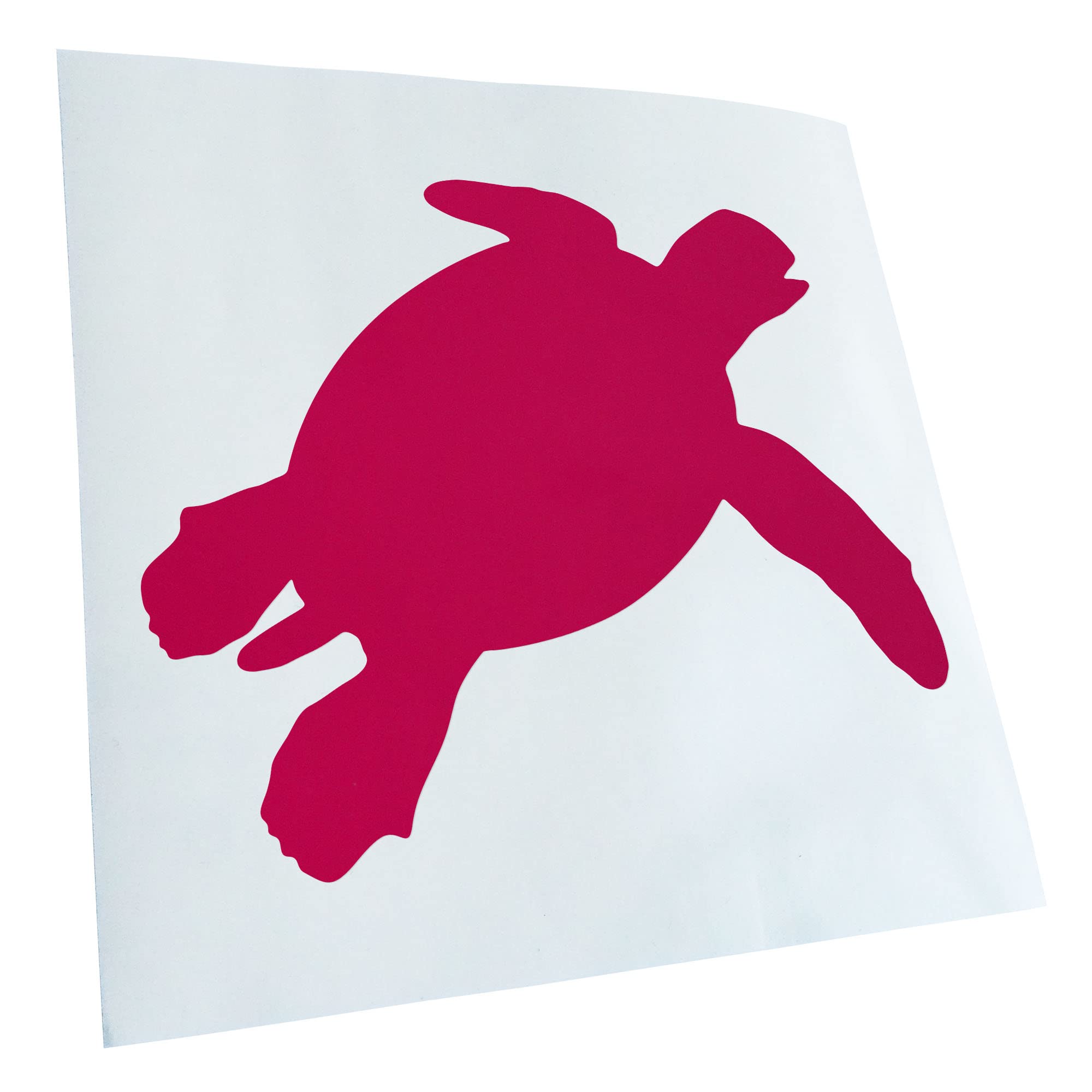 Kiwistar - Car Sticker - Pink - 50 x 42 cm Turtle Silhouette Sticker for Car, Laptop, Bicycle, Truck, Motorcycle, Multicoloured JDM Decal Racing