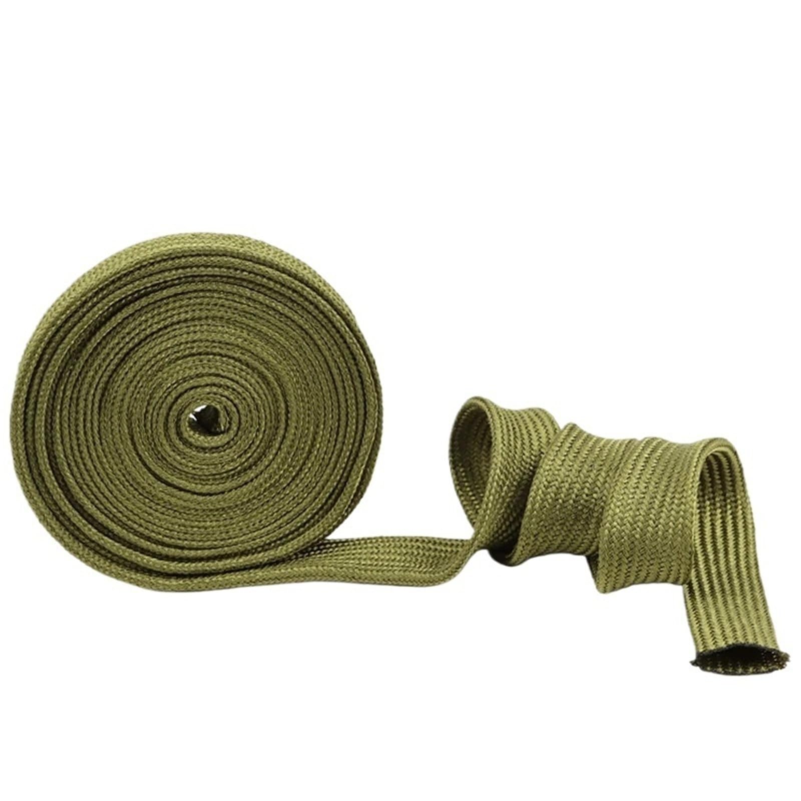 Silicone Tubing Hoses, Polyamide Braided Expandable Cable Sleeve Multicolor Multiple Sizes(Army Green,35MM-10M)