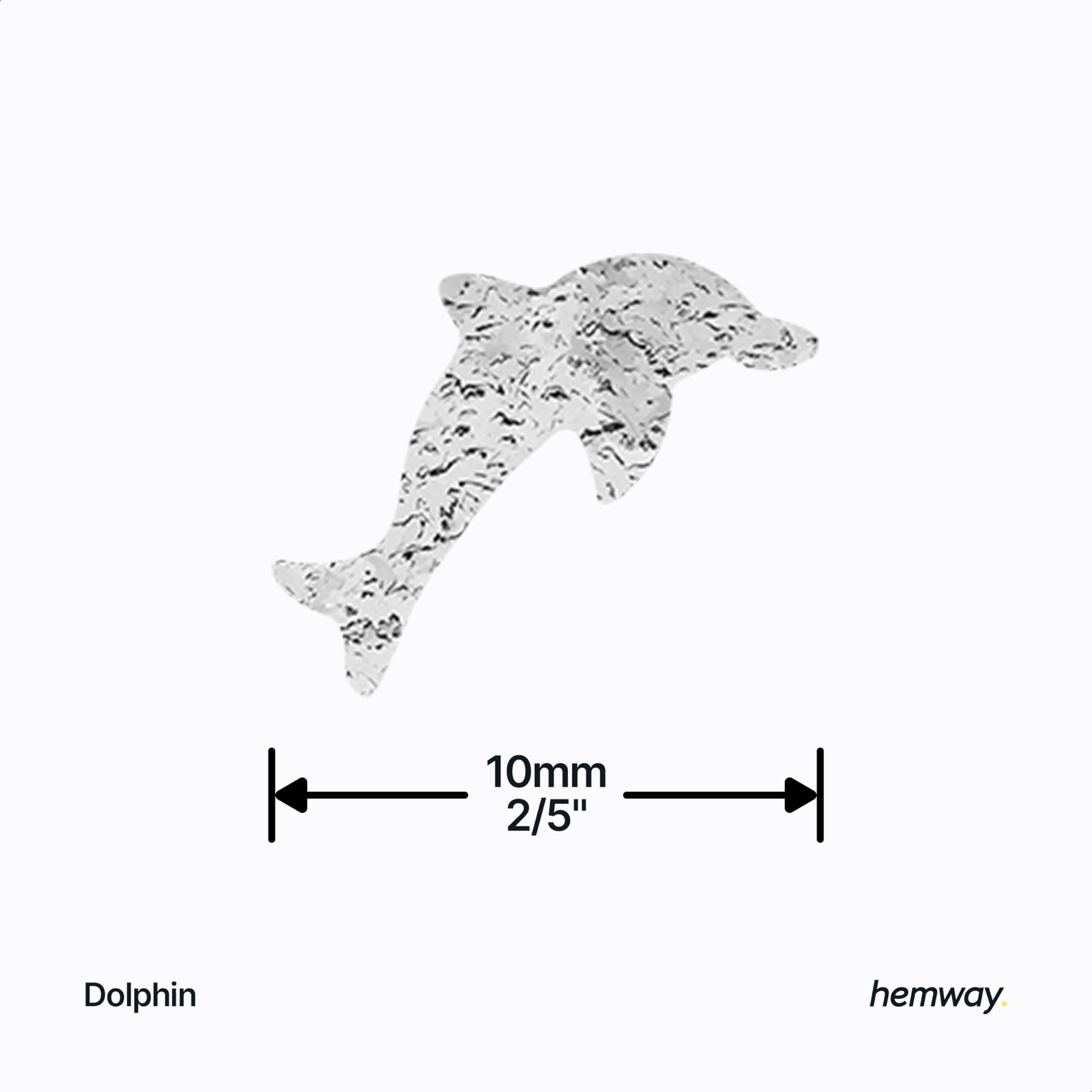 Hemway Ultra Sparkle Glitter Dolphin Shape, 50g, Silver - Image 3