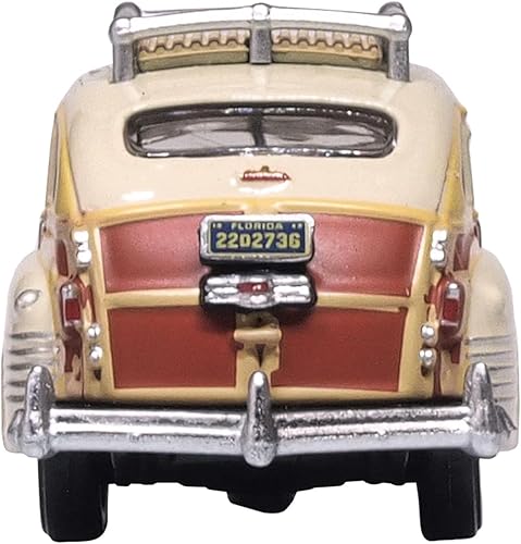Miniatura 4 de Oxford Diecast 87CB42003 Town & Country Woody Wagon Catalina Tan con paneles de madera y portaequipajes 1/87 (HO) Escala 1/87 (HO)