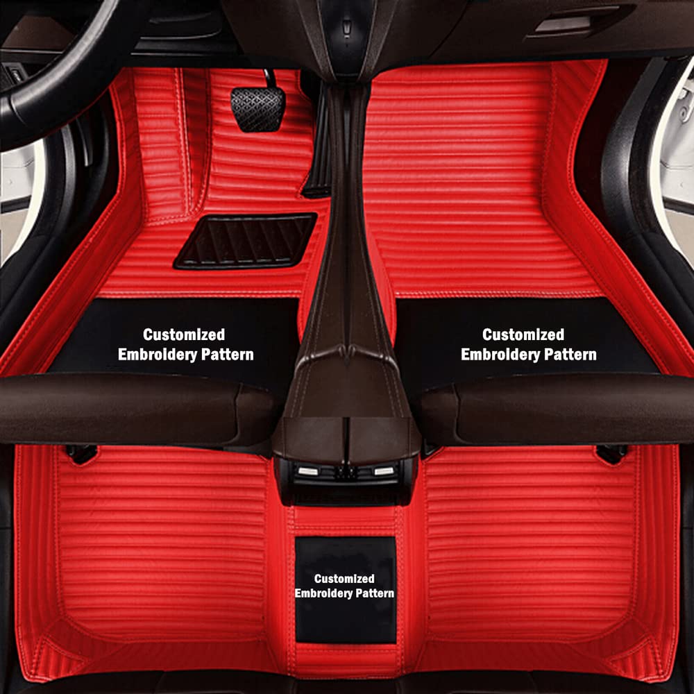 Custom Personalized Car Floor Mats - Red Strip Shape