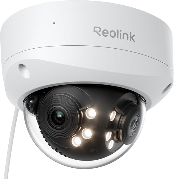 Reolink Panoramiczna kamera bezpieczeństwa 16MP UHD 180° z podwójnym obiektywem PoE, śledzenie ruchu, kolorowy noktowizor, inteligentne wykrywanie, dwukierunkowe audio, IK10 wandaloodporna, Duo 3V PoE