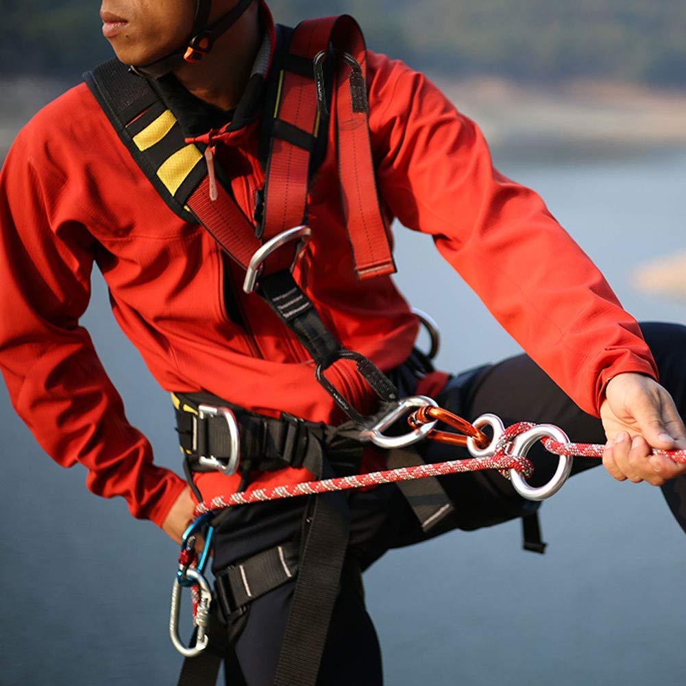 SwaYve Cinturón de Seguridad para Trabajos a Gran Altitud, Arnés de Construcción para Escalar Árboles, Escalar Montañas, Rescate Contra Incendios, Dispositivo de Protección de Seguridad para Aventuras