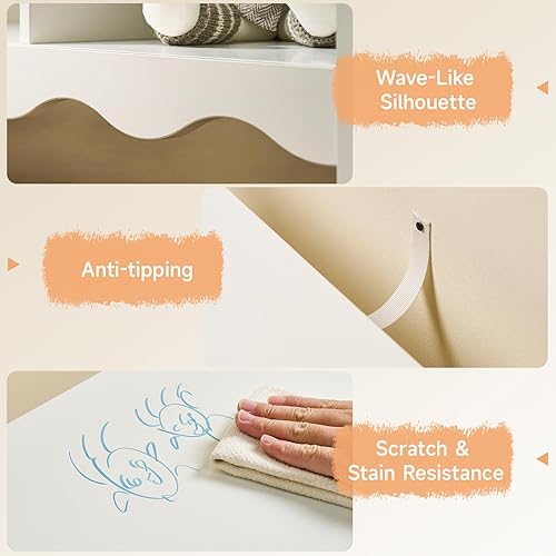 Miniatura 7 de ONBRILL Estante organizador de almacenamiento de 6 cubos, estantería y organizador de almacenamiento de juguetes para habitaciones de niños, estante