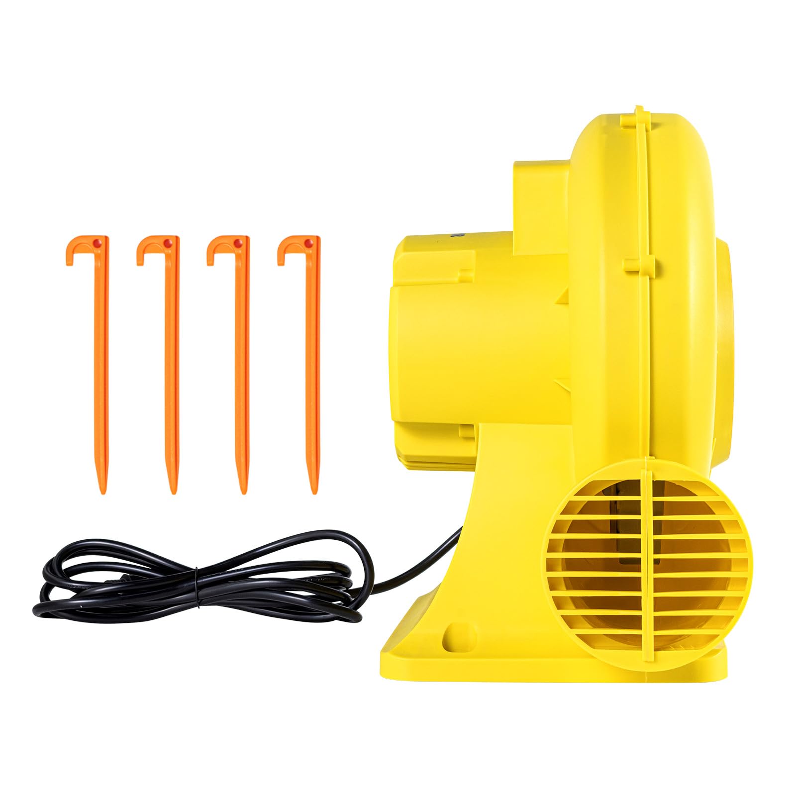 VEVOR Soplador de Aire para Castillos Inflables, 590 W y 690 W, 1,0 HP, Bomba Comercial, Ventilador Eléctrico 2750 RPM, Castillos Inflables, Toboganes de Agua, Amarillo, 360 x 230 x 370 mm