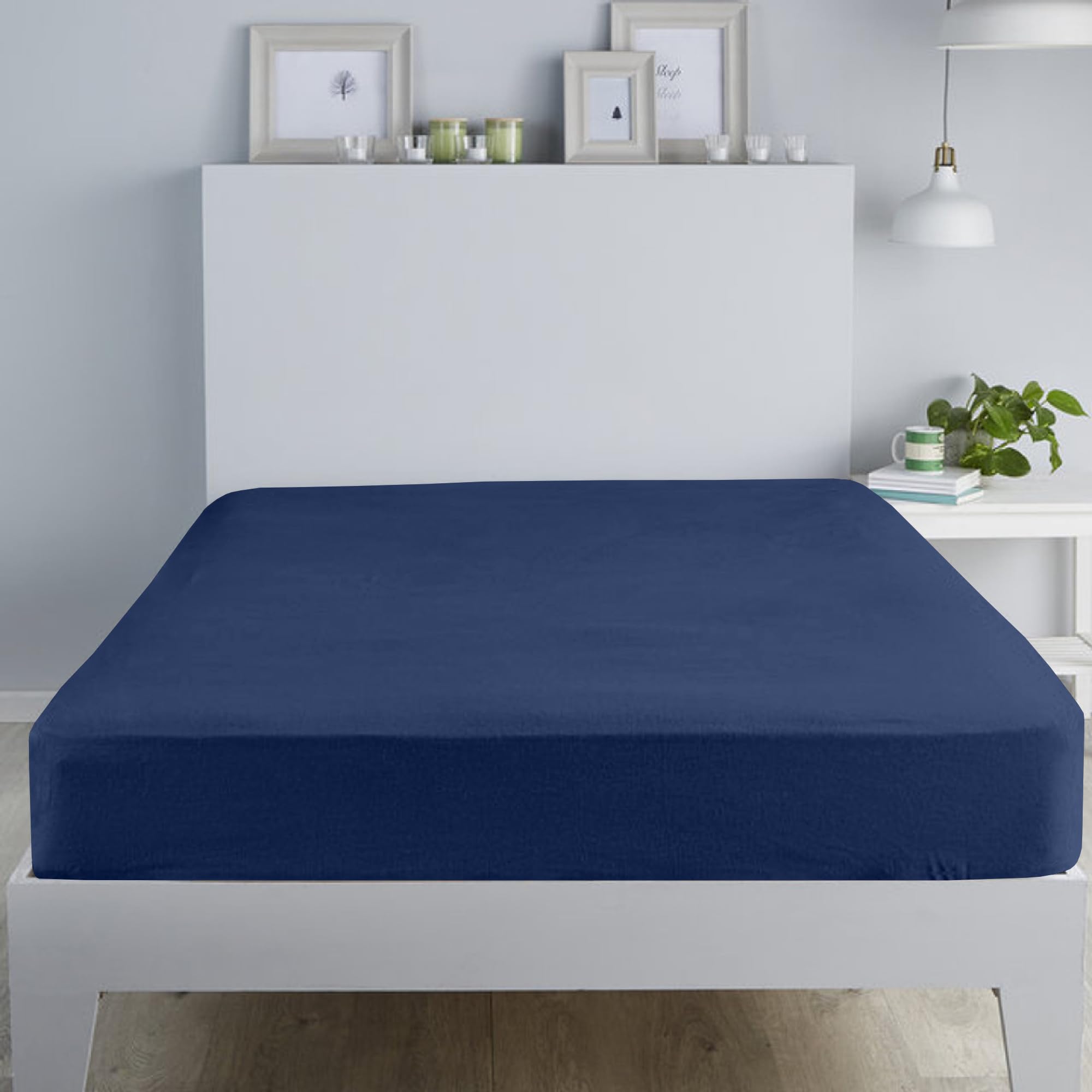 Cotton Comfort Bedding 100% Brushed Cotton Flannelette Fitted Sheet Small Double, Soft Warm Deep Fit Bed Sheet