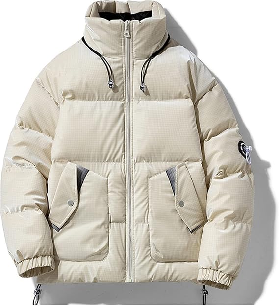 Amazon 中綿ジャケット メンズ 冬服 アウター タートルネック ゆったり 光沢感 ダウンコート 大きいサイズ 厚手 コンフォート 柔らかい 保温性 寒さ対策 スタイリッシュ 韓国風 防風 撥水加工 中綿入り トップス 冬 M 9xl デイリー 通学 コート ジャケット 通販