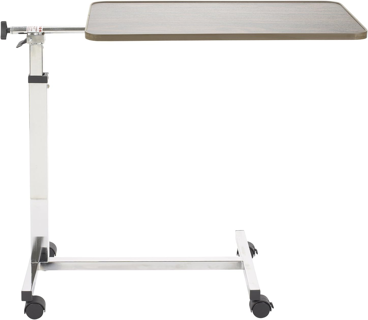 Drive Medical Tilt-Top Overbed Table with Wheels, Walnut : Health & Household
